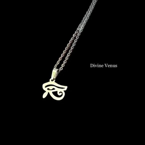 Eye of Horus Necklace | Ancient Egyptian Symbols | Stainless Steel Jewelry - Picture 5 of 6